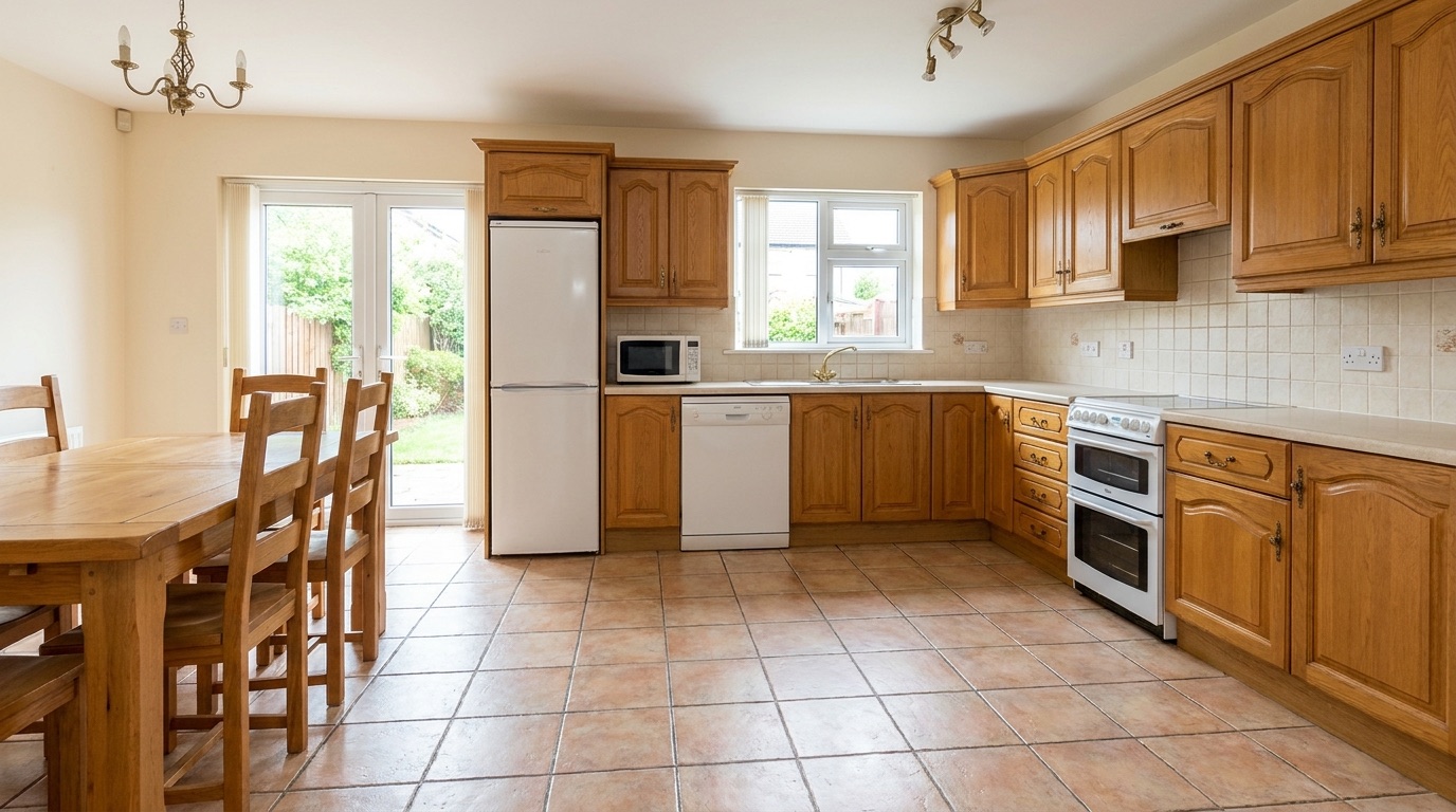 Old worn kitchen in a Billericay home before renovation